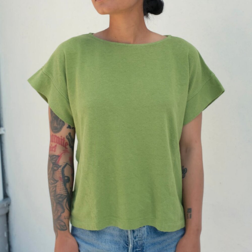 NWT Jungmaven Taos Top in Dark Matcha